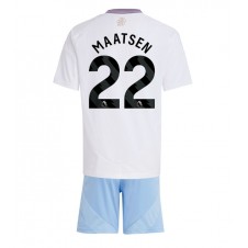 Aston Villa Ian Maatsen #22 Bortedraktsett Barn 2024-25 Kortermet (+ korte bukser)